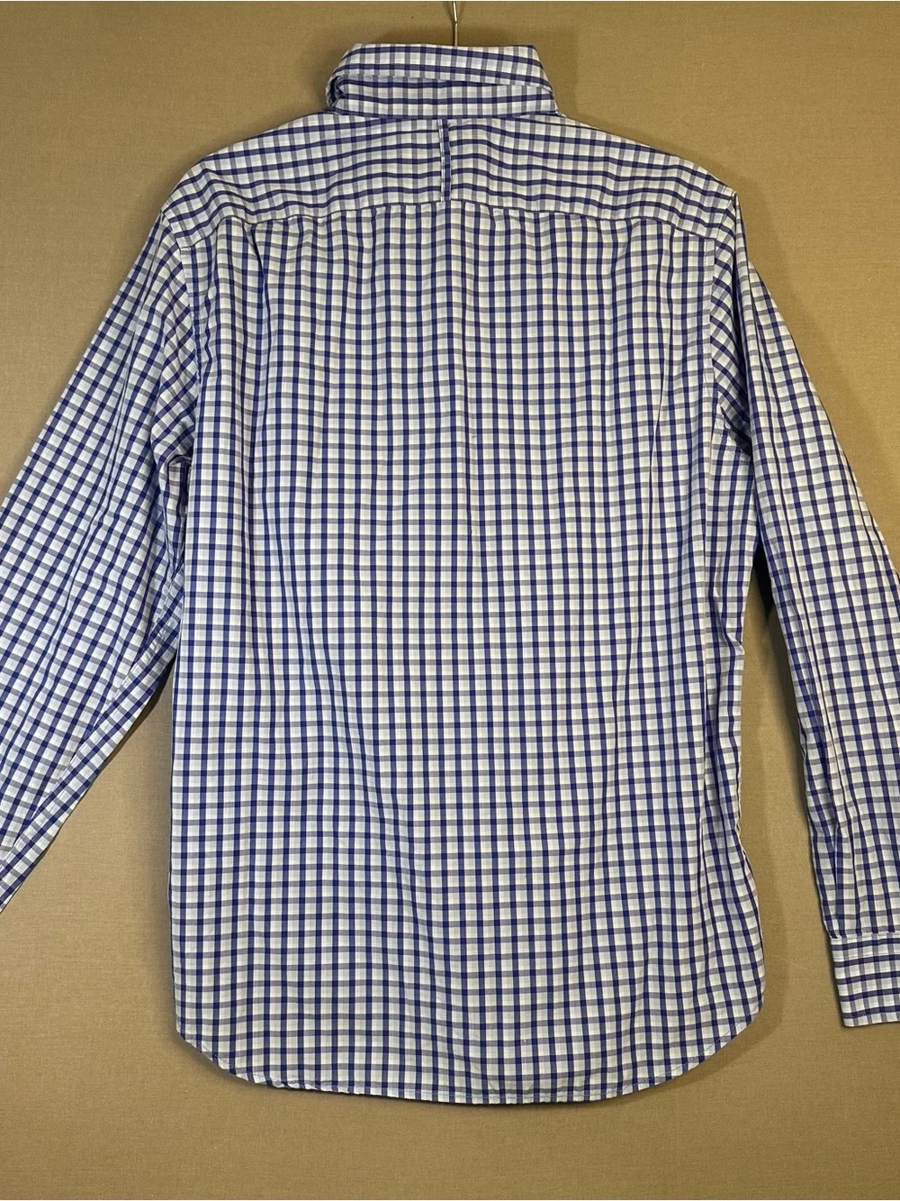 Banana Republic Men's Blue & White Checked‎ Dress Shirt